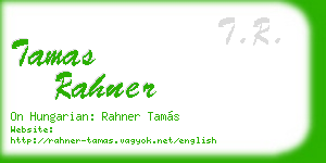 tamas rahner business card